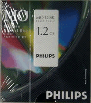 Philips Optical Disc 5-1/4" Silver 1.2Gb 2X Rewritable 512B/S 1/Each