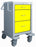 Waterloo Healthcare Medical Carts - Junior Steel Medical Cart with Key Lock, 3 Yellow Drawers: One 3" and Two 9" - MPH01W3YEL