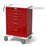 Medline Co-Label Traditional Steel Medical Carts - 6-Drawer Steel Unicart with Four 3", One 6" and One 9" Drawer Configuration, All Red, Lever Lock - MPH01WML6RED