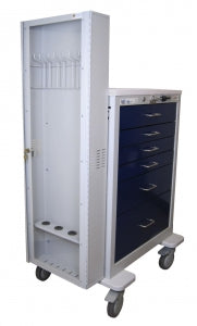 Waterloo Healthcare Medical Cart Accessories - 2-Scope-Capacity Cabinet for Waterloo Medical Carts, Plexiglass Door - SH-2