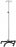 Blickman Health Aluminum Five Leg IV Pole - IV Pole, 5 Leg, 4 Hook, Knob Operate, Stainless Steel - 0531415400