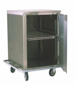 Lakeside Closed Case Carts - Closed Case Cart, 1 Door, 1 Compartment, Wire Shelf, Stainless Steel, 29" x 36" x 54" - 6932