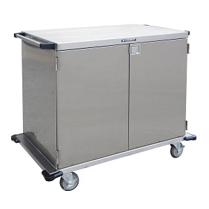 Lakeside Closed Case Carts - Closed Case Cart, 2 Door, 1 Compartment, Solid Shelf, Stainless Steel, 29" x 48" x 39" - 6935S