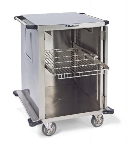 Lakeside Closed Case Carts - Closed Case Cart, 1 Door, 1 Compartment, Solid Shelf, Stainless Steel, 29" x 30" x 39" - 6940S