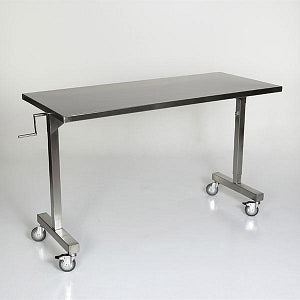 Mid Central Medical Height-Adjustable Tables - Height-Adjustable Table, Stainless Steel, 46" x 34" - MCM 533