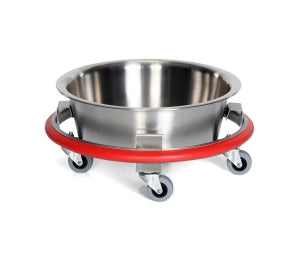 Mid Central Sponge Buckets - Stainless Steel Sponge Bucket, 8.5 qt., Bumper and Casters - MCM541