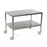 Mid Central Medical Stainless Steel Tables with Two Shelves and Casters - Stainless Steel Work Table with Lower Shelf and Casters, 16" x 30" x 35" - MCM571S-CA