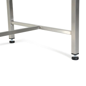 Mid Central Medical Stainless Steel Tables with H-Braces and Floor Levelers - Welded Work Table with H-Brace, Stainless Steel, 24" x 60" x 35" - MCM582H-LL