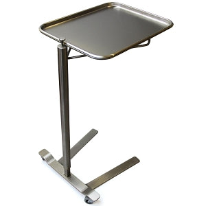 Mid Central Medical Stainless Steel Mayo Stands - Stainless Steel Mayo Stand, Thumb Control, 12-5/8" x 19-1/8" - MCM760