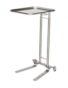 Mid Central Medical Stainless Steel Mayo Stands - Stainless Steel Mayo Stand, Foot Pedal, 36" - 62", 12.625" x 19.125" - MCM750