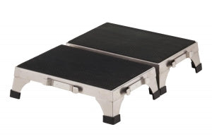 Clinton Industries Inc Stainless Steel Stacking Step Stools - Chrome Plated Steel Step Stool, Stacking, Stainless Steel, 18" x 12" x 5.25" - SS-190