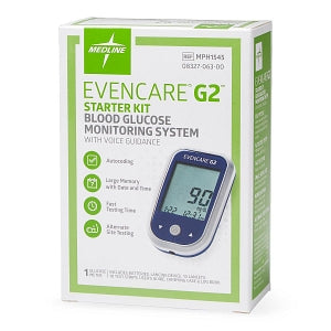 Medline EVENCARE G2 Blood Glucose Monitoring System - Starter Kit for EvenCare G2 System - MPH1545