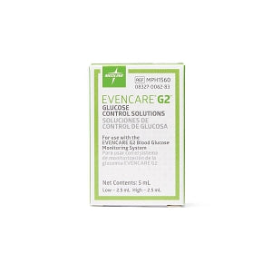 Medline EVENCARE G2 Blood Glucose Monitoring System - High / Low Control Solution for EvenCare G2 System - MPH1560