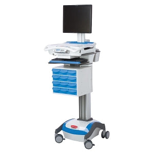 Capsa Solutions Computer Carts - CareLink XP AC-Powered Rx Medication Cart with Electronic Locking Drawers, Electronic Lift with Height Adjustment and 40-Amp Lithium Battery - 1781745