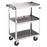 Lakeside Standard-Duty Stainless Steel Utility Carts - Stainless Steel Utility Cart, 300 lb., 3 Shelves with Guard Rails - 316