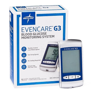 Medline EVENCARE G3 Blood Glucose Monitoring System - EvenCare G3 Blood Glucose Meter for Professional Use Only - MPH3540