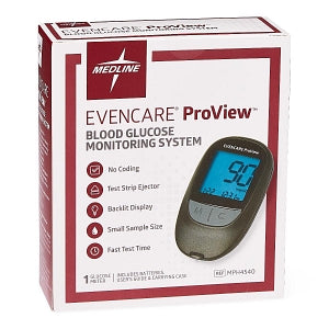 Medline EVENCARE ProView Blood Glucose Monitoring System - EvenCare ProView Blood Glucose Meter, Professional Use - MPH4540