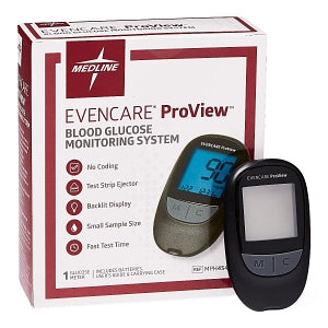 Medline EVENCARE ProView Blood Glucose Monitoring System - EvenCare ProView Blood Glucose Meter, Professional Use - MPH4540