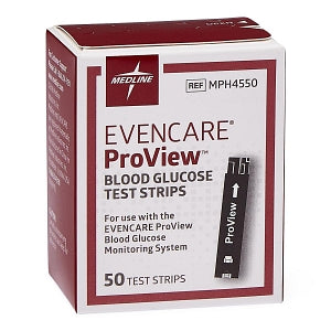 Medline EVENCARE ProView Blood Glucose Monitoring System - EvenCare ProView Glucose Strip - MPH4550