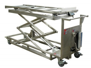 Mortech Cadaver Scissor Lifts - Scissor Lift with Rollers, End Load with Scale - M690-ESC