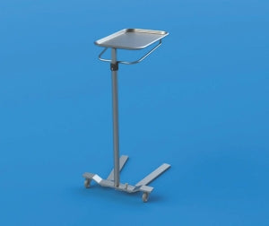 Mac Medical Stainless Steel Mayo Stands - Stainless Steel Mayo Stand, Foot Operated, Single Post, 13" x 19" - MYO-5001