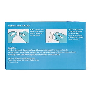 Medline Safety Lancets - Safety Lancet with Side-Button Activation, 21G x 2.4 mm - MPHSTSIDE21