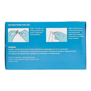 Medline Safety Lancets - Safety Lancet with Side-Button Activation, 28G x 1.8 mm - MPHSTSIDE28