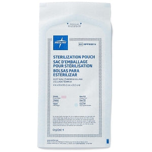 Medline Steam and Gas Instrument Sterilization Pouches - Steam and Gas Heat Seal Sterilization Pouch, 4" x 8" - MPP200215