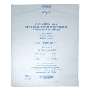 Medline Steam and Gas Instrument Sterilization Pouches - Steam and Gas Heat Seal Sterilization Pouch, 18" x 22" - MPP200275