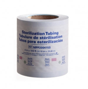 Medline Instrument Sterilization Tubing - Steam and Gas Sterilization Tubing, 4" x 100' Roll - MPP200415S