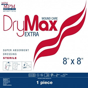 MPM Medical DryMax Extra Dressing - DryMax Extra Absorbent Dressing, 8" x 8" - MP00702