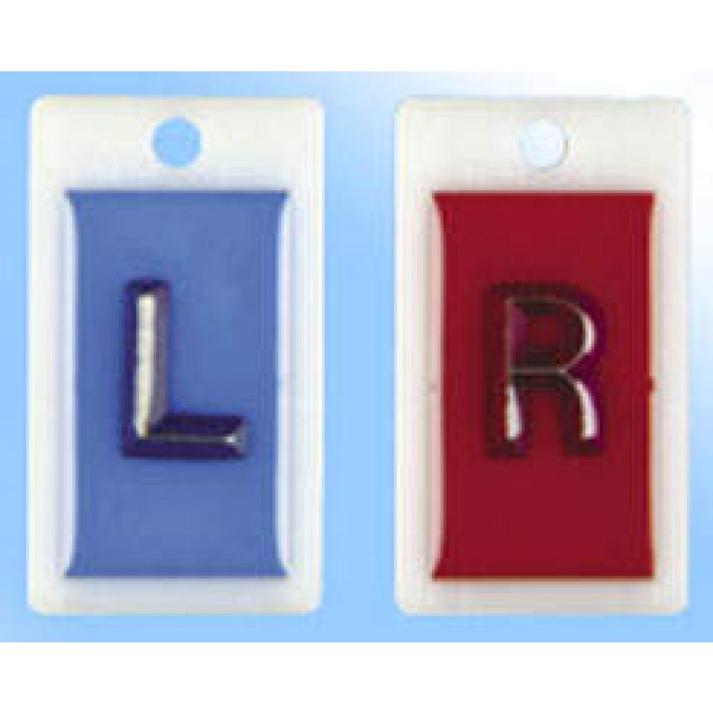 X-Ray Marker Positioner Bb Abbreviated R/L No Initials Colors: Red And Blue Material: Poly Casing Size: 5/8" 2 / Set