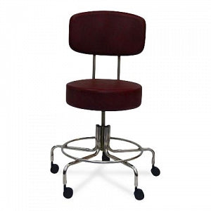 MRIequip Non-Magnetic MRI Chair - MRI Stool, Adjustable, Nonmagnetic, Burgundy, 16" x 22" - CH-8037