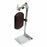 MRIequip Nonmagnetic Wheelchair Leg Rests - Burgundy Nonmagnetic Leg Rest for 18"-24" Standard Wheelchairs, Left Side - RP-1110-L-10