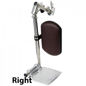 MRIequip Nonmagnetic Wheelchair Leg Rests - Burgundy Nonmagnetic Leg Rest for 24"-26" Heavy-Duty Wheelchairs, Left Side - RP-1112-L-10