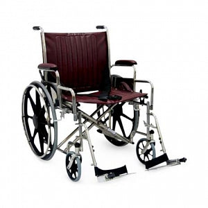 MRIequip MRI Bariatric Wheelchairs - Nonmagnetic Bariatric Wheelchair with Swing-Away Footrests, 22" W x 18" D - WC-1002