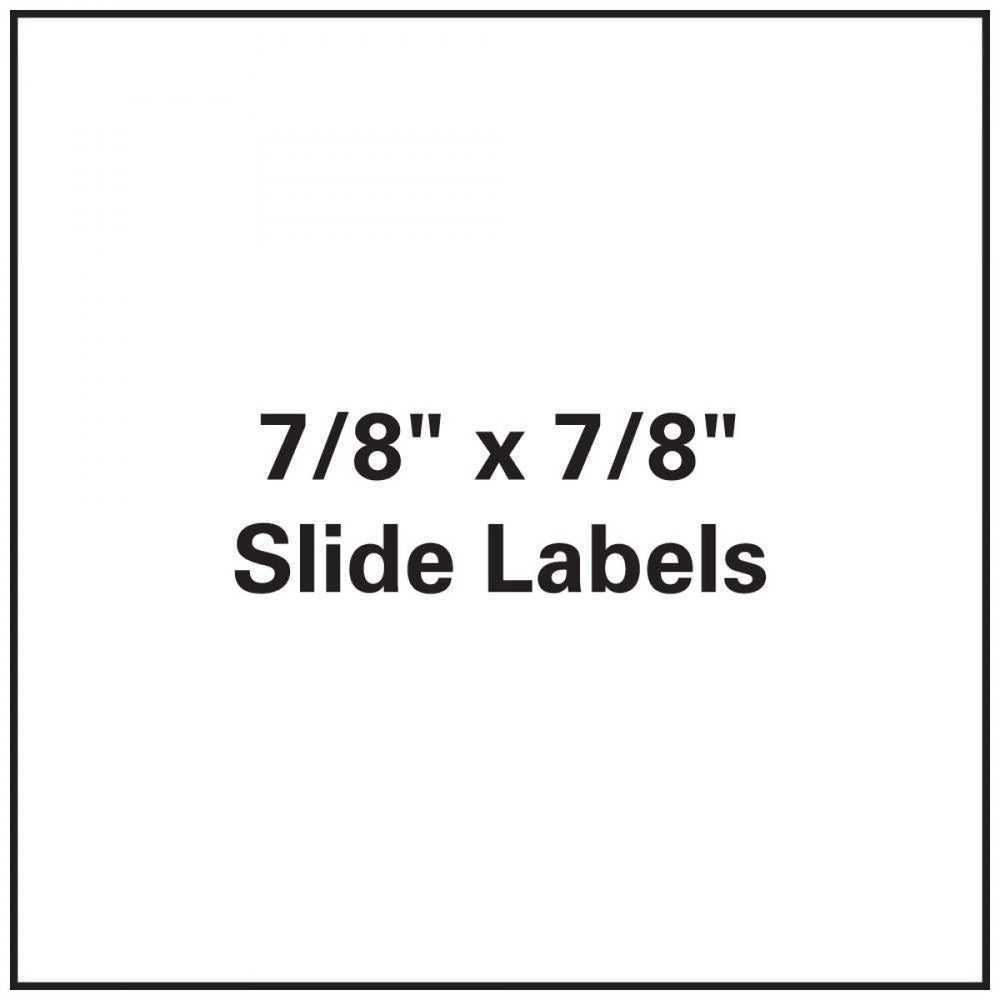 Slide Label Paper Permanent 1" Core 7/8" X 7/8" White 1000 Per Roll, 1 Roll Per Box