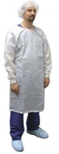 Precept Medical Isolation Gowns - Isolation Gown, White - 0110