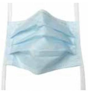 Precept Medical Standard Surgical Mask (Classic Style) - Classic Tie-On Surgical Mask, Blue - 15201