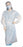 Precept Medical SMS and Polycoated Isolation Gowns - Full Coverage Isolation Gown with Knit Cuffs, Polycoated, Secure Neck Ties, Full Back, White, Size XL - 51113