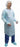 Precept Medical Personal Protection Gowns - Protective Procedure Gown with Open Back, Thumb Loops and Waist Ties, Blue, Size L - 8572