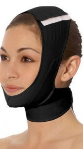 Marena Group Post-Surgical Facial Compression Masks - Post-Surgical Facial Compression Mask, Medium-Coverage with Full Neck Coverage, Black, Size M - FM300-C-M-B