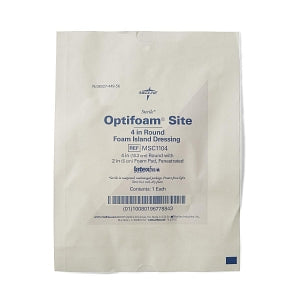 Medline Optifoam Site Fenestrated Foam Dressing - Optifoam Site Adhesive Fenestrated Foam Dressing, 4" - MSC1104