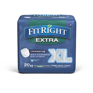 Medline FitRight Extra-Protective Underwear - FitRight Extra Protective Underwear, Size XL, for Waist Size 56"-68" - MSC13600A