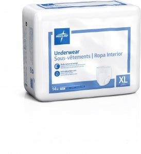 Medline Extra Protective Disposable Underwear - Extra Protective Disposable Underwear, Size XL, 56"-68" - MSC14600A