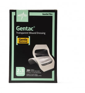 Medline Gentac Silicone Film Dressing - Gentac Transparent Film Silicone Dressing, 2" x 3" - MSC1623