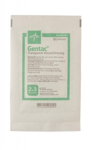 Medline Gentac Silicone Film Dressing - Gentac Transparent Film Silicone Dressing, 2" x 3" - MSC1623