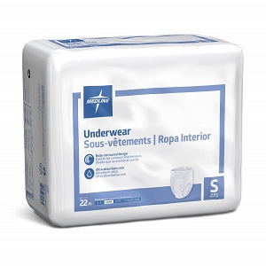 Medline Protection Plus Classic Adult Underwear - Protection Plus Classic Protective Underwear, Size S, for Waist Size 20"-28" - MSC23000