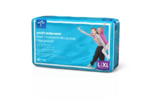 Medline Youth Protective Underwear - DryTime Disposable Protective Youth Underwear, Size Youth L / XL (60-125 lb.) - MSC23003A