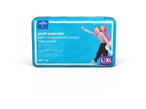 Medline Youth Protective Underwear - DryTime Disposable Protective Youth Underwear, Size Youth L / XL (60-125 lb.) - MSC23003A